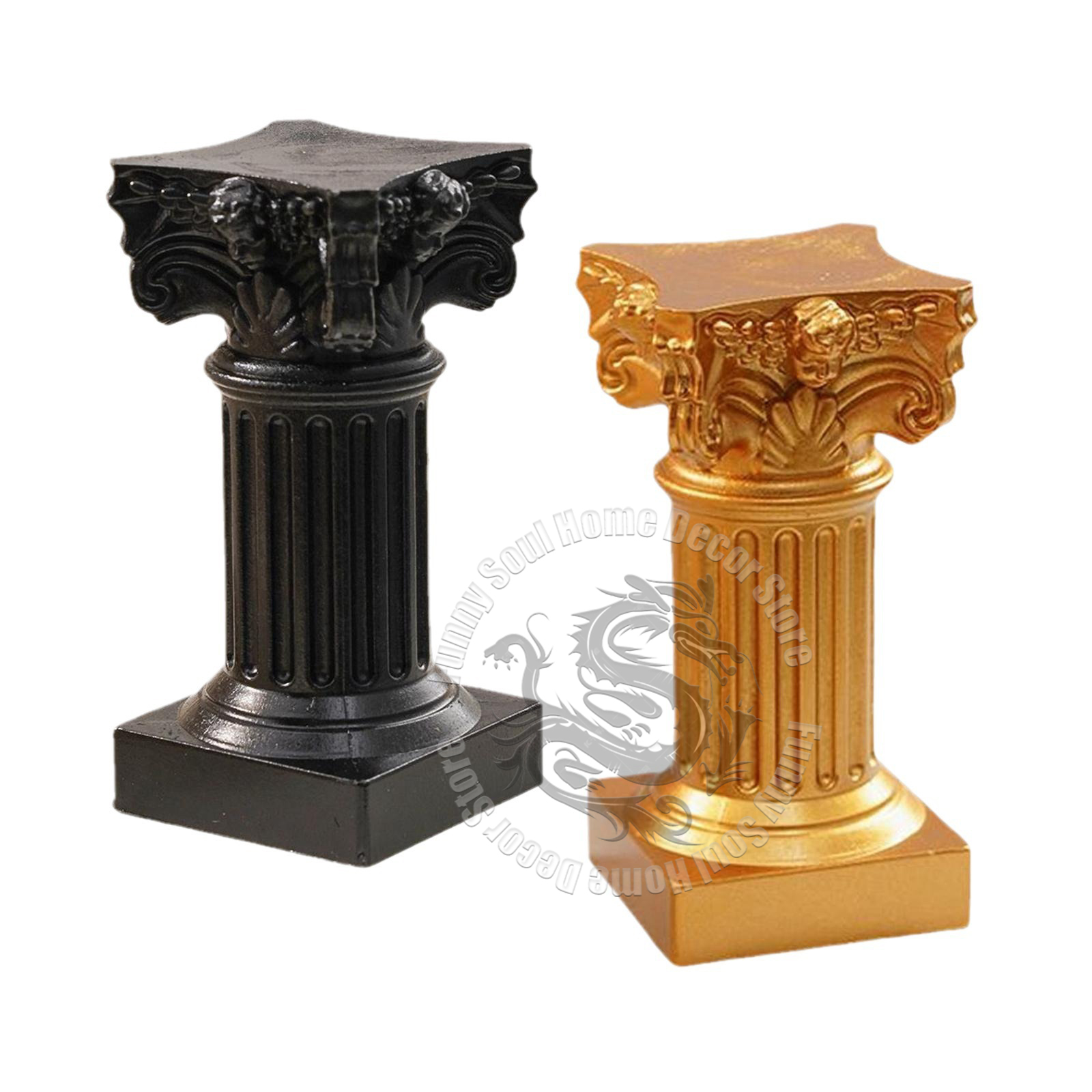 Nordic Roman column candlestic - Home Decor Resin 评论和价格