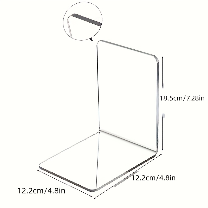 1pc Transparent Book Stand Acr - Aesthetic Bookend 评论和价格