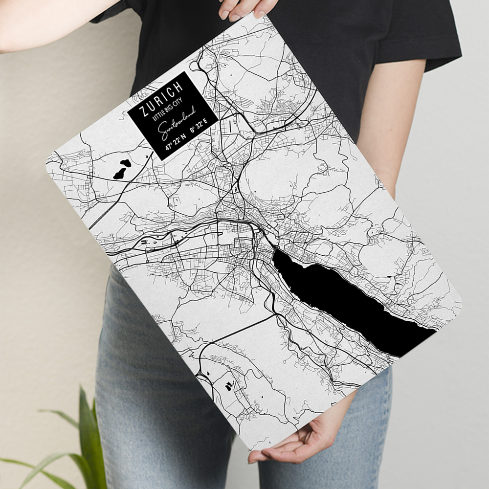 Zurich City Map Metal Wall Art - Home Decor Zurich 评论和价格