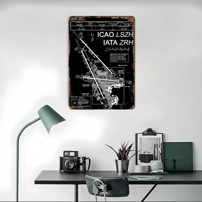 Zurich Kloten Airport ZRH Tin  - Home Decor Zurich 评论和价格